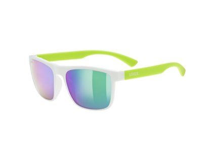 Cyklistické okuliare UVEX BRÝLE ROOKIE WHITE-LIME M./MIR.GREEN