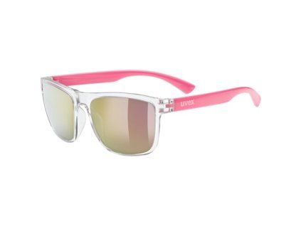 Cyklistické okuliare UVEX BRÝLE ROOKIE CLEAR-PINK/MIR.PINK